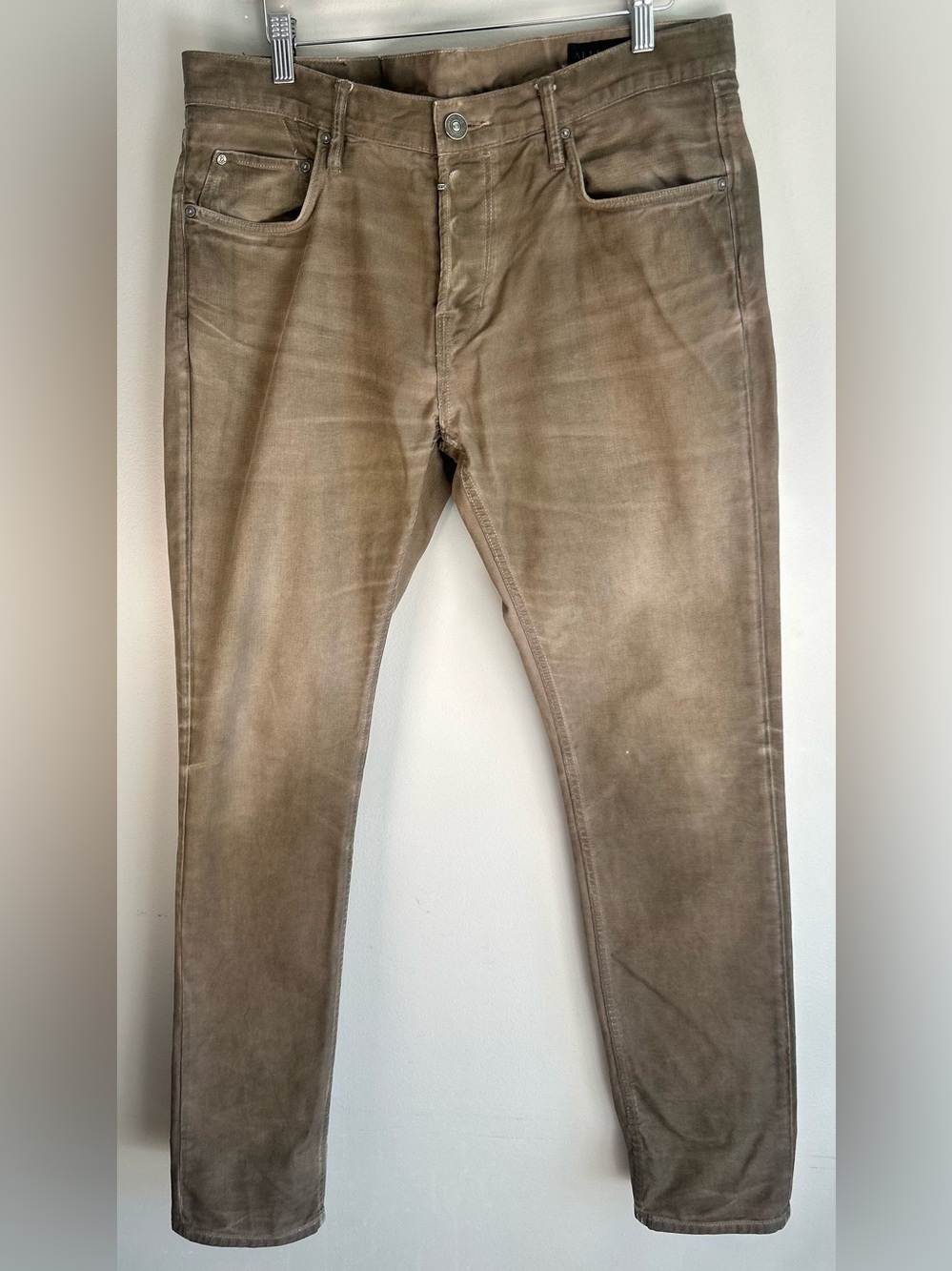 AllSaints Sodium Pistol Men’s Washed Jeans Pants Men’s Size 33X32 Brown